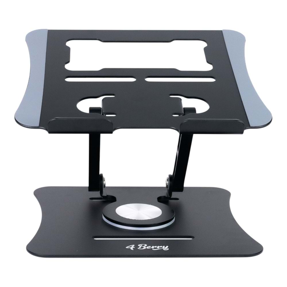 G68G Siyah Notebook Standı – Metal, 360° Döner, Yükseklik & Açı Ayarlı Ergonomi