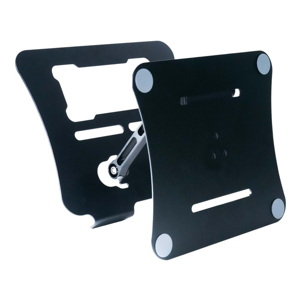 G68G Siyah Notebook Standı – Metal, 360° Döner, Yükseklik & Açı Ayarlı Ergonomi