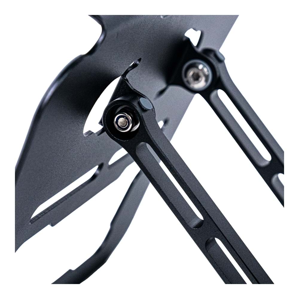 G68G Siyah Notebook Standı – Metal, 360° Döner, Yükseklik & Açı Ayarlı Ergonomi