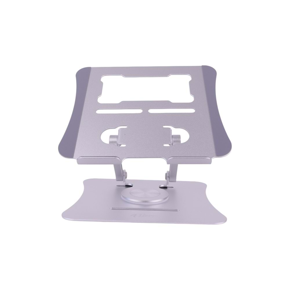 Alüminyum Laptop Standı 360° Döner, Ergonomik ve Yükseklik Ayarlı GRİ