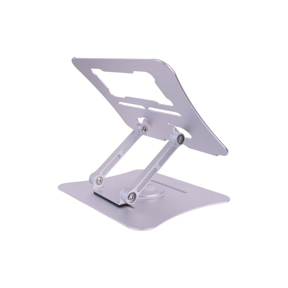 Alüminyum Laptop Standı 360° Döner, Ergonomik ve Yükseklik Ayarlı GRİ