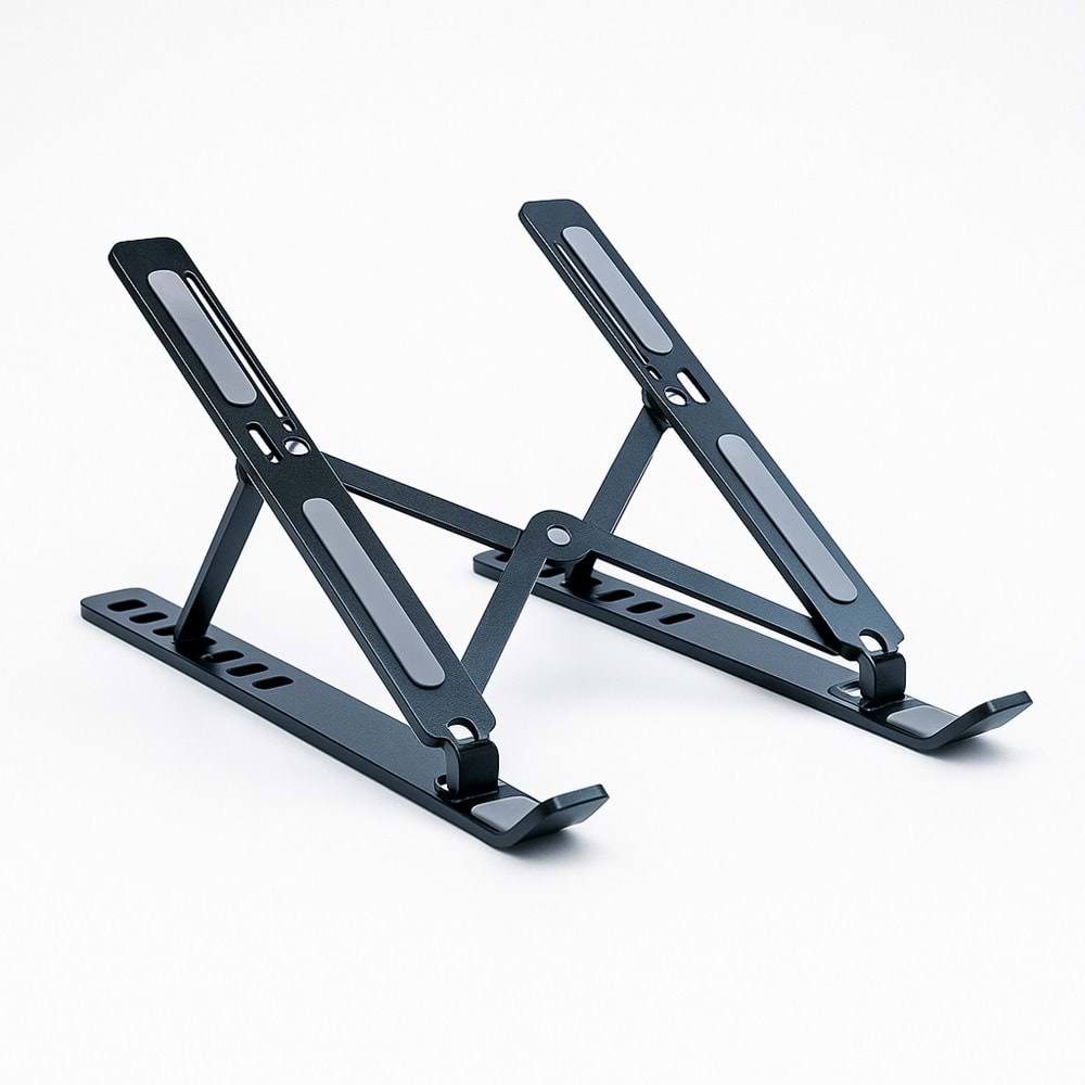 Katlanabilir Laptop Standı Ergonomik, Ayarlanabilir ve Taşınabilir SIYAH
