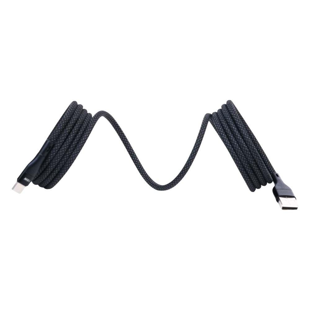 KS-AC01 Siyah Manyetik USB-C-USB-A Kablo – 1 m, Süper Hızlı Şarj