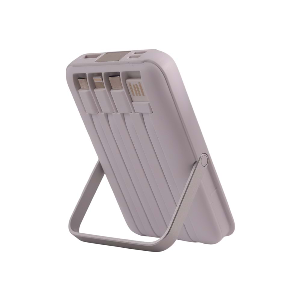10.000mAh Powerbank – 22.5W Hızlı Şarj Destekli, Kompakt ve Şık Tasarım, Beyaz