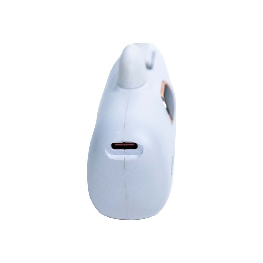 5.000mAh Mini Powerbank 22.5W Hızlı Şarj, Lightning Girişli, Taşınabilir Şık Tasarım, Beyaz