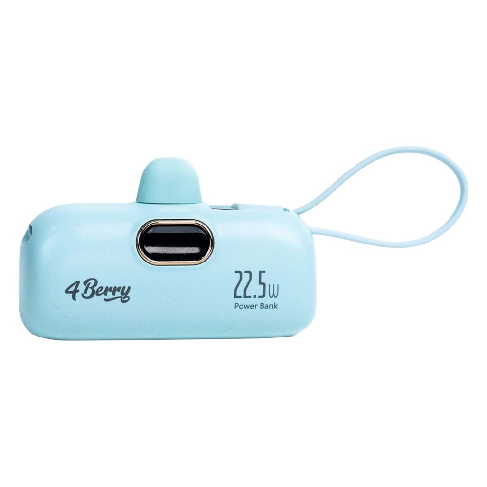 5.000mAh Mini Powerbank – 22.5W Hızlı Şarj, Lightning Girişli, Taşınabilir Şık Tasarım, Yeşil
