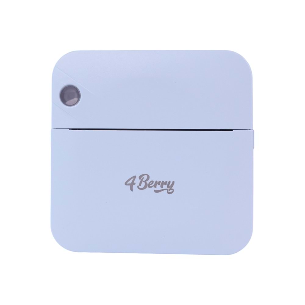Kablosuz Mini Yazıcı – Bluetooth Termal Etiket ve Not Yazıcı, Kompakt Taşınabilir Tasarım, Mavi