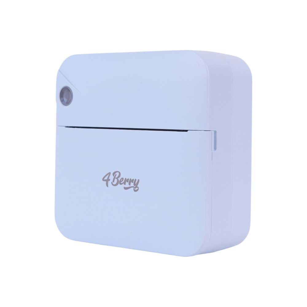 Kablosuz Mini Yazıcı – Bluetooth Termal Etiket ve Not Yazıcı, Kompakt Taşınabilir Tasarım, Mavi