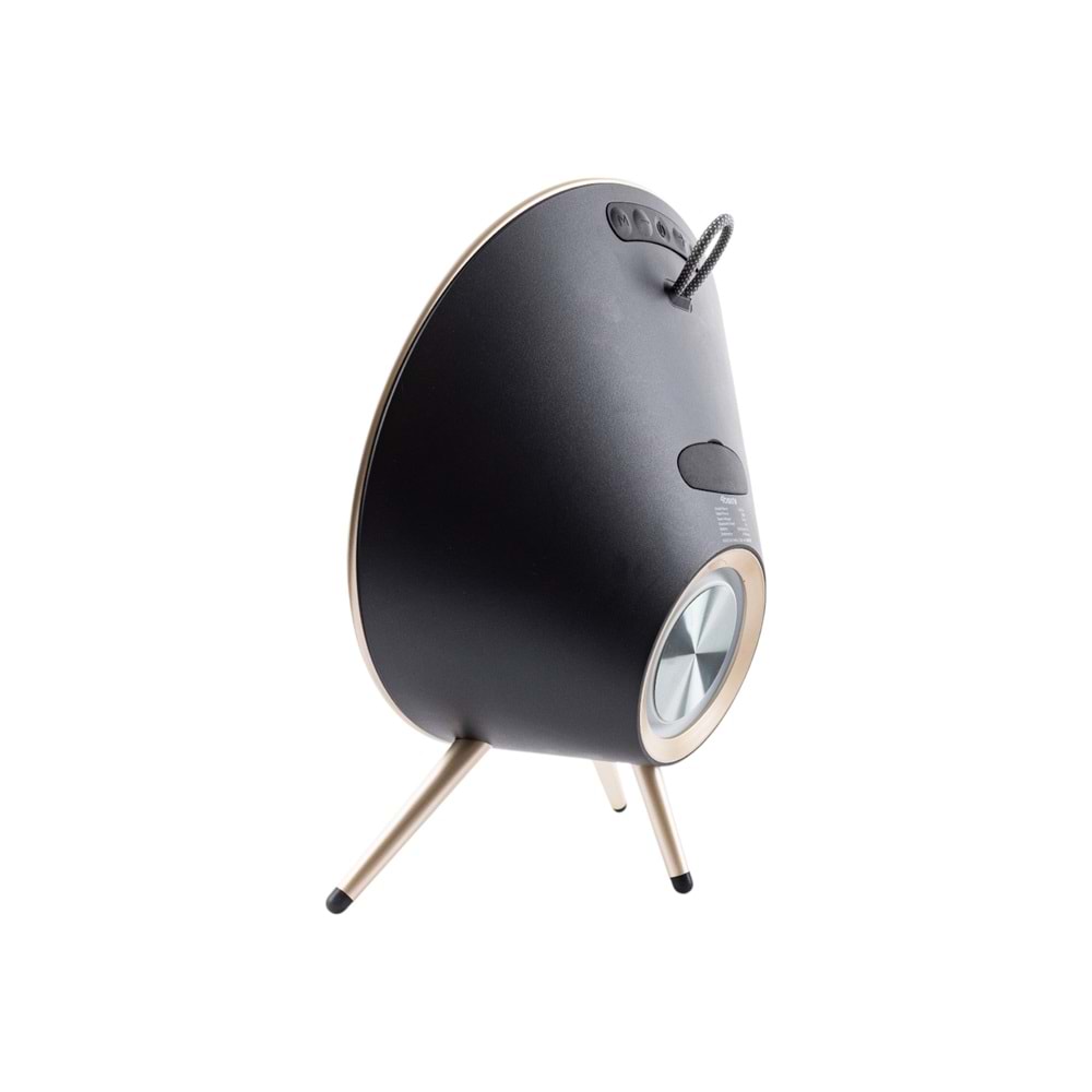 4Berry SPE-02G Siyah UFO Air Bluetooth Hoparlör – 80 W, Kablosuz, Modern Tasarım