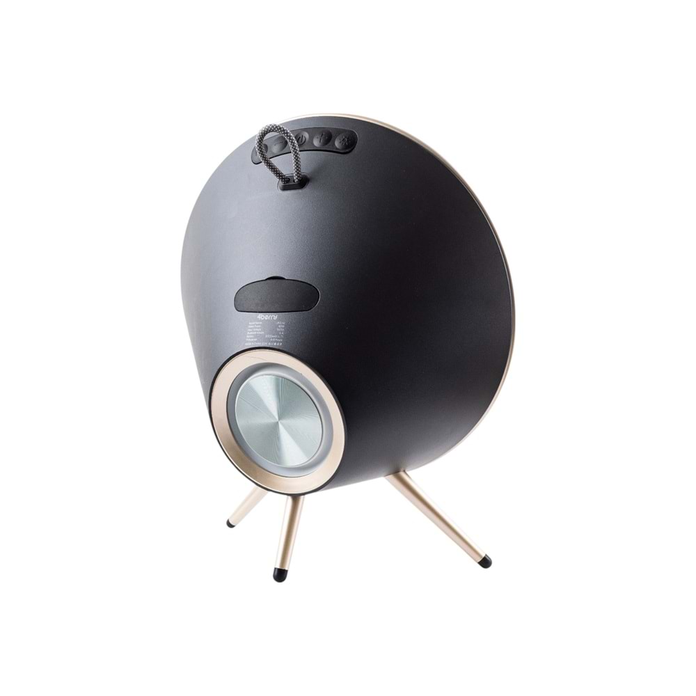4Berry SPE-02G Siyah UFO Air Bluetooth Hoparlör – 80 W, Kablosuz, Modern Tasarım