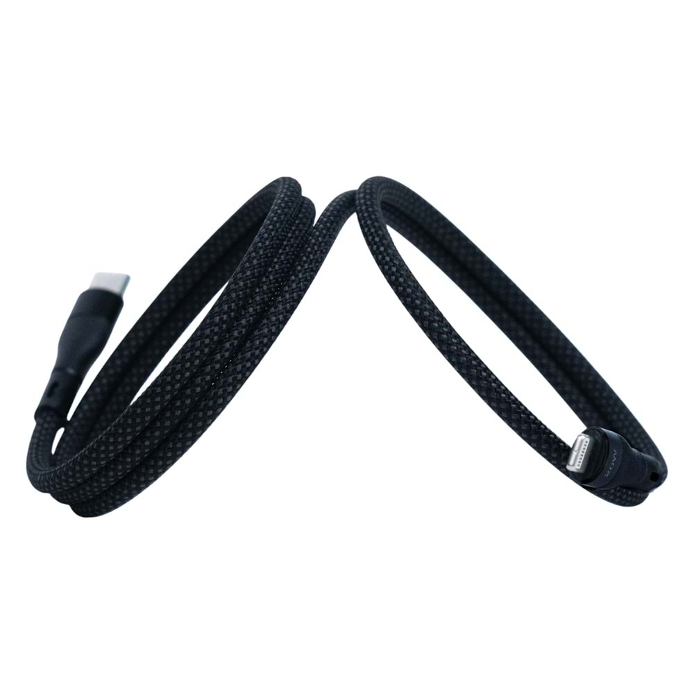 4Berry BMUC-03 Siyah Manyetik USB-A›C Kablo – 2 m, Süper Hızlı Şarj