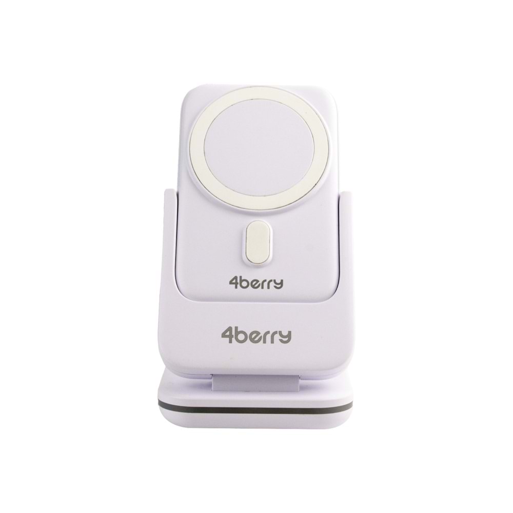 BWLm01B Beyaz Powerbank & Stand – 5-in-1, 10 000 mAh, 20 W Hızlı Şarj