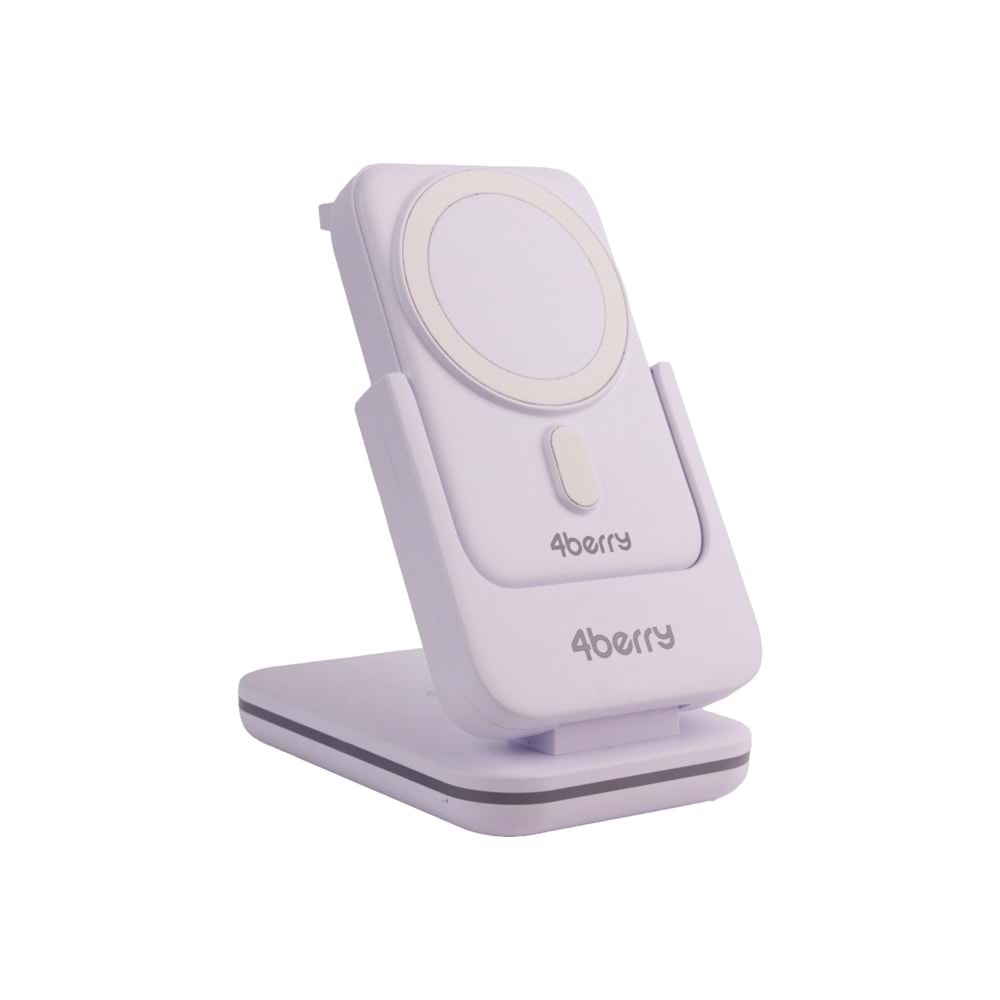 BWLm01B Beyaz Powerbank & Stand – 5-in-1, 10 000 mAh, 20 W Hızlı Şarj