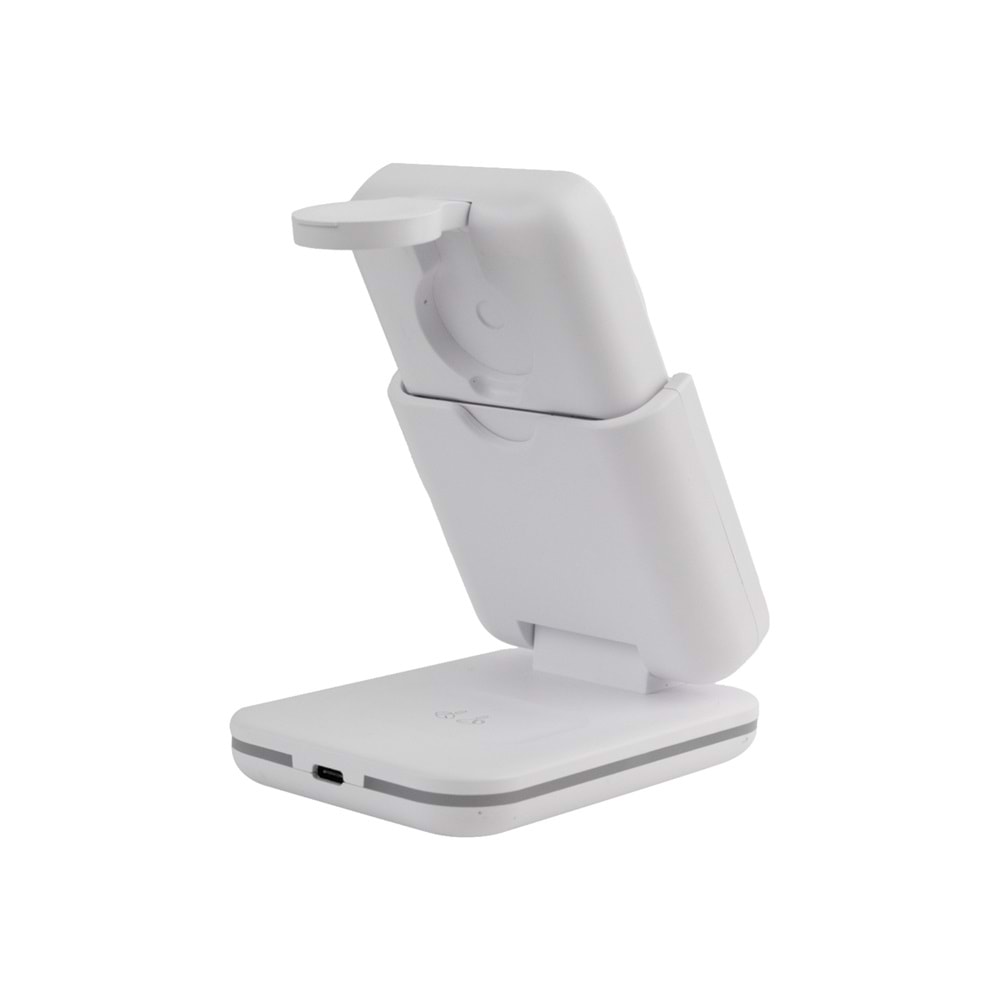 BWLm01B Beyaz Powerbank & Stand – 5-in-1, 10 000 mAh, 20 W Hızlı Şarj