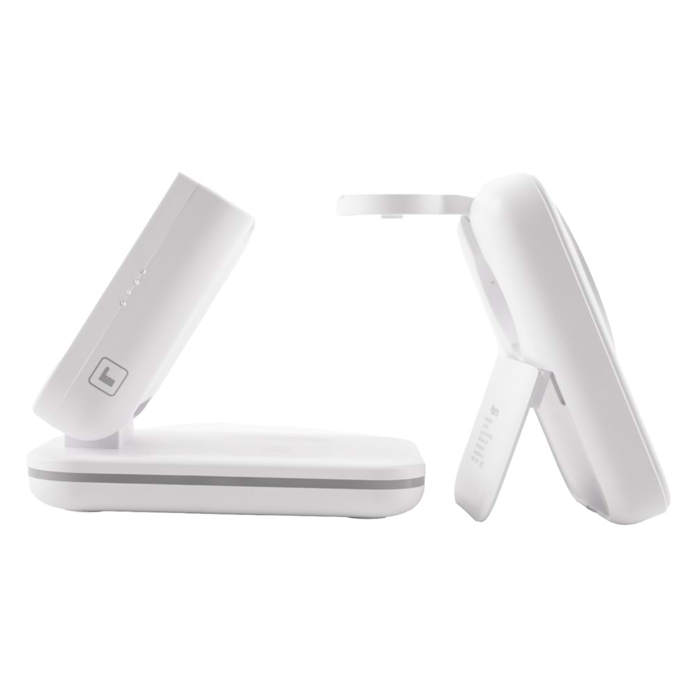 BWLm01B Beyaz Powerbank & Stand – 5-in-1, 10 000 mAh, 20 W Hızlı Şarj