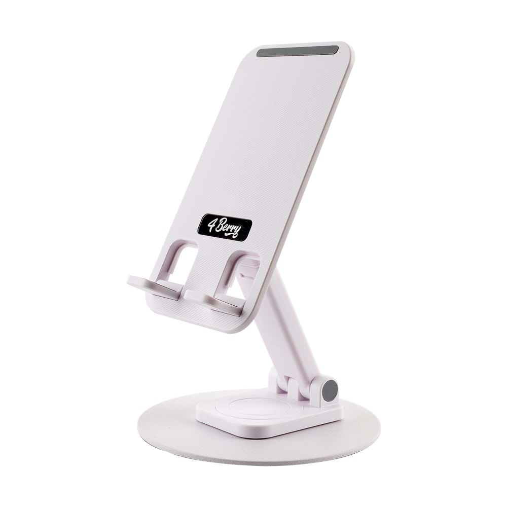 Kablosuz Klavye Mouse ve Stand Seti + Ayarlanabilir Telefon Standı BEYAZ