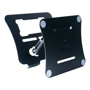 G68G Siyah Notebook Standı – Metal, 360° Döner, Yükseklik & Açı Ayarlı Ergonomi