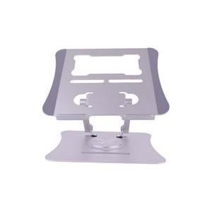 Alüminyum Laptop Standı 360° Döner, Ergonomik ve Yükseklik Ayarlı GRİ