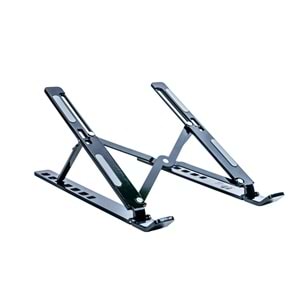 Katlanabilir Laptop Standı Ergonomik, Ayarlanabilir ve Taşınabilir SIYAH