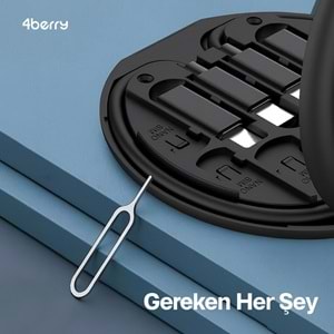 6'sı 1 Arada Kablo Seti Siyah 60W , Taşınabilir Çoklu Bağlantı Kiti SIYAH