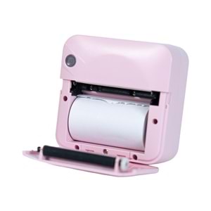 Kablosuz Mini Yazıcı – Bluetooth Termal Etiket ve Not Yazıcı, Kompakt Taşınabilir Tasarım, Pembe