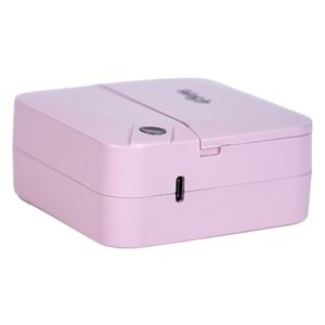Kablosuz Mini Yazıcı – Bluetooth Termal Etiket ve Not Yazıcı, Kompakt Taşınabilir Tasarım, Pembe