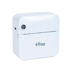 Kablosuz Mini Yazıcı – Bluetooth Termal Etiket ve Not Yazıcı, Kompakt Taşınabilir Tasarım, Beyaz