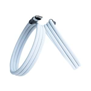 BMLC-01 Beyaz Manyetik 1m Hızlı Şarj Kablosu – Type-C - Lightning, 3 A