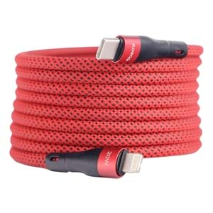 BMLC-02 Kirmizi Manyetik 1,5 m Hızlı Şarj Kablosu – Type-C - Lightning, 3 A