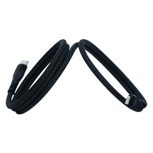 4Berry BMUC-03 Siyah Manyetik USB-A›C Kablo – 2 m, Süper Hızlı Şarj