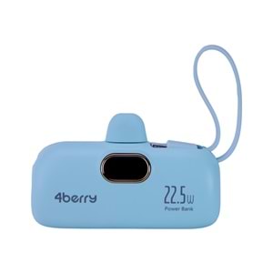 5.000 mAh Mini Powerbank – 22.5W Hızlı Şarj Destekli, Type-C Girişli Taşınabilir Şarj Cihazı YEŞİL