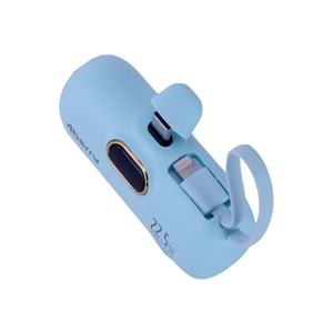 5.000 mAh Mini Powerbank – 22.5W Hızlı Şarj Destekli, Type-C Girişli Taşınabilir Şarj Cihazı YEŞİL