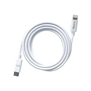 Type- C to Lightning Örgülü Hızlı Şarj Kablosu ve Veri Kablosu 1.2 M BEYAZ