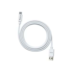 USB-A to Type-C Süper Hızlı 66W Şarj Kablosu ve Veri Kablosu 1.2 M BEYAZ