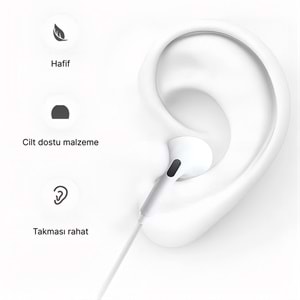PS03 KABLOLU KULAKLIK JACK 3.5 BEYAZ