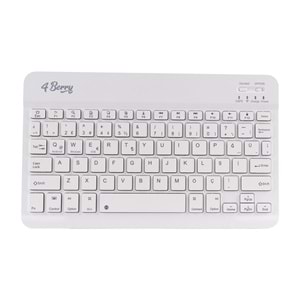 Kablosuz Klavye Mouse ve Stand Seti + Ayarlanabilir Telefon Standı BEYAZ