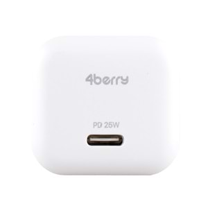 AS74 25W PD 3A Type-C Çıkışlı Şarj Adaptörü Başlık Beyaz