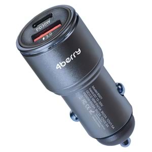 BS01 48W Metal Hızlı Araç Şarj Cihazı | Çift USB PD & QC 3.0 Destekli, Dayanıklı ve Kompakt Tasarım