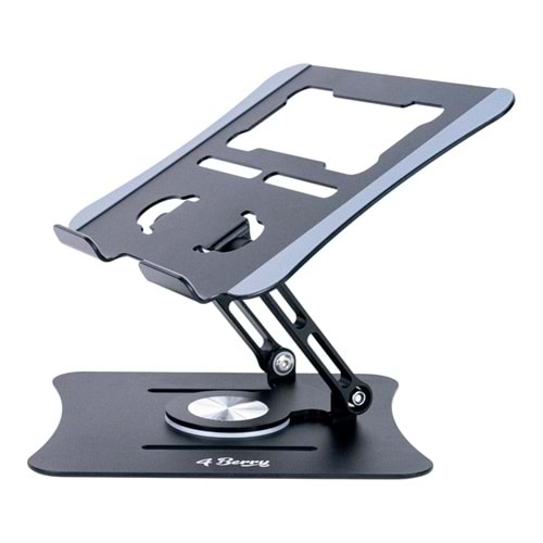 Alüminyum Laptop Standı 360° Döner, Ergonomik ve Yükseklik Ayarlıik Ayarlı SİYAH
