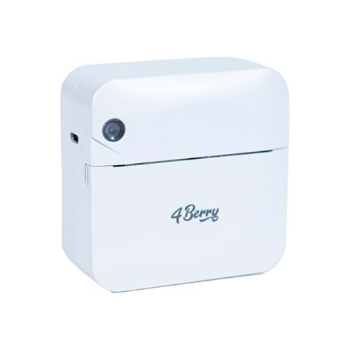Kablosuz Mini Yazıcı – Bluetooth Termal Etiket ve Not Yazıcı, Kompakt Taşınabilir Tasarım, Beyaz