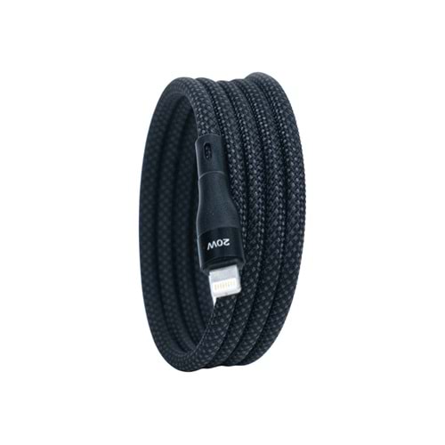 4Berry BMUC-03 Siyah Manyetik USB-A›C Kablo – 2 m, Süper Hızlı Şarj