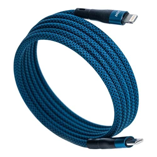 Manyetik USB-A to Type-C Süper Hızlı Şarj ve Veri Kablosu 2 M MAVİ
