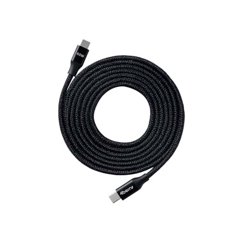 Type-C to Type-C Örgülü 60W Süper Hızlı Şarj Kablosu ve Veri Kablosu 1.2 M