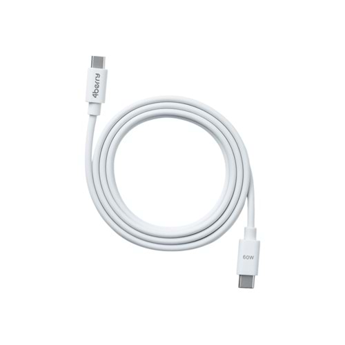 Type-C to Type-C Süper Hızlı 60W Şarj Kablosu ve Veri Kablosu 1.2 M BEYAZ