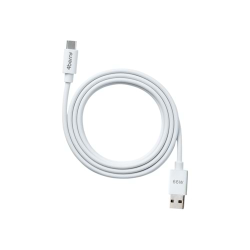 USB-A to Type-C Süper Hızlı 66W Şarj Kablosu ve Veri Kablosu 1.2 M BEYAZ