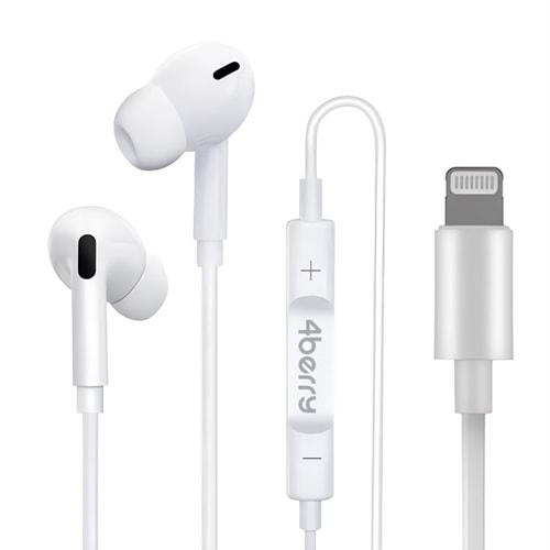 PC02 KABLOLU KULAKLIK PLASTIK BAŞLIK LIGHTNING BEYAZ