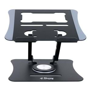 Alüminyum Laptop Standı 360° Döner, Ergonomik ve Yükseklik Ayarlıik Ayarlı SİYAH