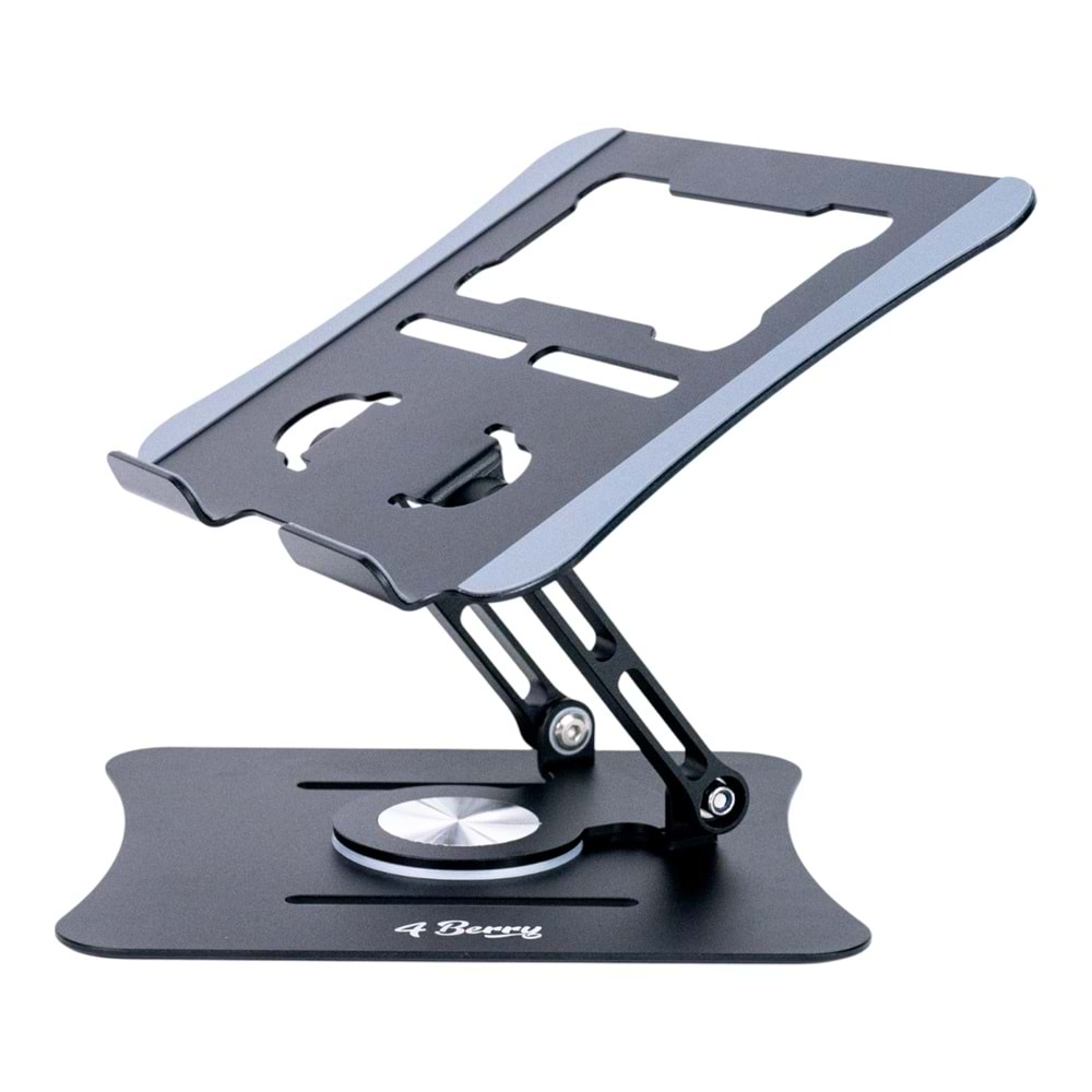 Alüminyum Laptop Standı 360° Döner, Ergonomik ve Yükseklik Ayarlıik Ayarlı SİYAH
