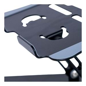 Alüminyum Laptop Standı 360° Döner, Ergonomik ve Yükseklik Ayarlıik Ayarlı SİYAH