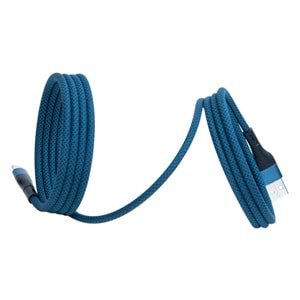 Manyetik USB-A to Type-C Süper Hızlı Şarj ve Veri Kablosu 1M MAVİ